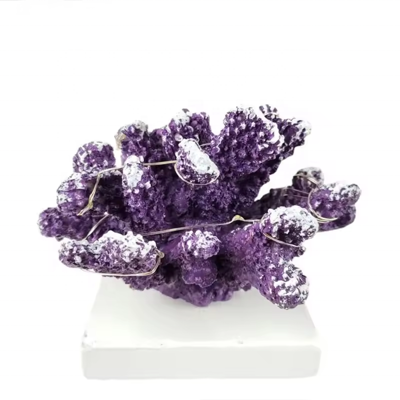Resin Aquarium Coral With LED Light Coral Ornament Crafts For Other Home Decoration