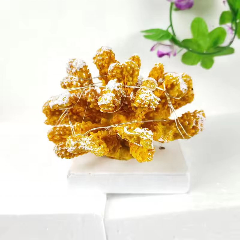 Resin Aquarium Coral With LED Light Coral Ornament Crafts For Other Home Decoration