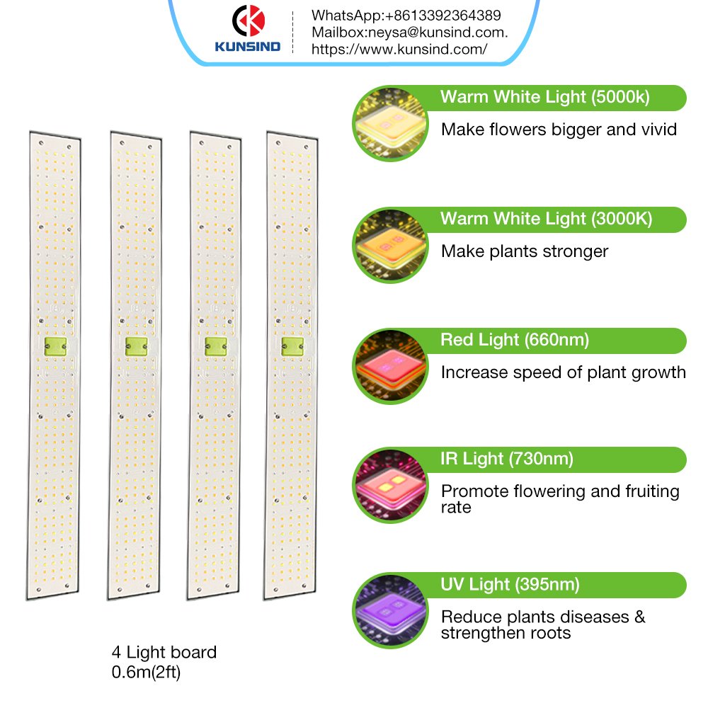 Customize LM281b LM301h Full Spectrum Led Grow Lights Uv Ir Panel 200w 300w 400w 600w For Indoor Plant