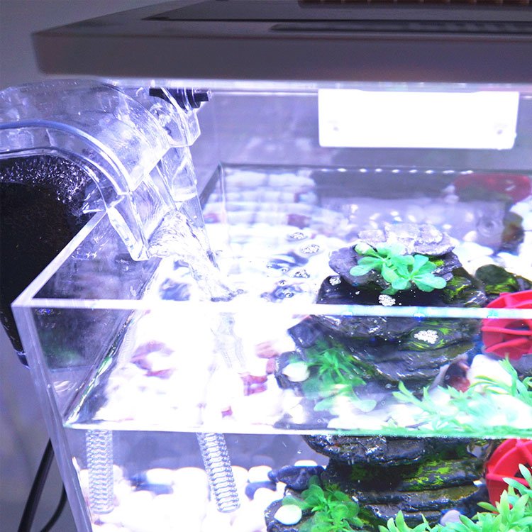 Fashionable Acrylic fish aquarium tank aquarium with LED aquarium light with remote control and manual