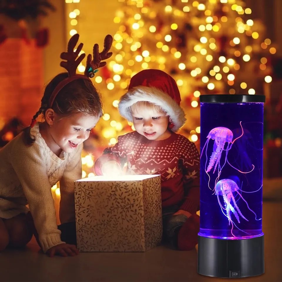 Xmas Smart Home Light Led Floating Jellyfish Remote Control Usb Power Decorative Colorful Night Lamp Tank For Kid Room