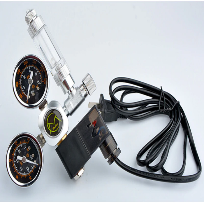 DIY Aquarium Regulator Magnetic Solenoid Kit Check Valve Fish Tank CO2 Control System Reactor Generator Set