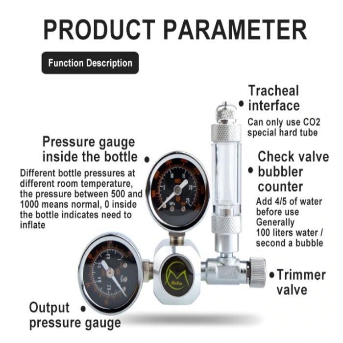 DIY Aquarium Regulator Magnetic Solenoid Kit Check Valve Fish Tank CO2 Control System Reactor Generator Set