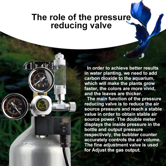 DIY Aquarium Regulator Magnetic Solenoid Kit Check Valve Fish Tank CO2 Control System Reactor Generator Set