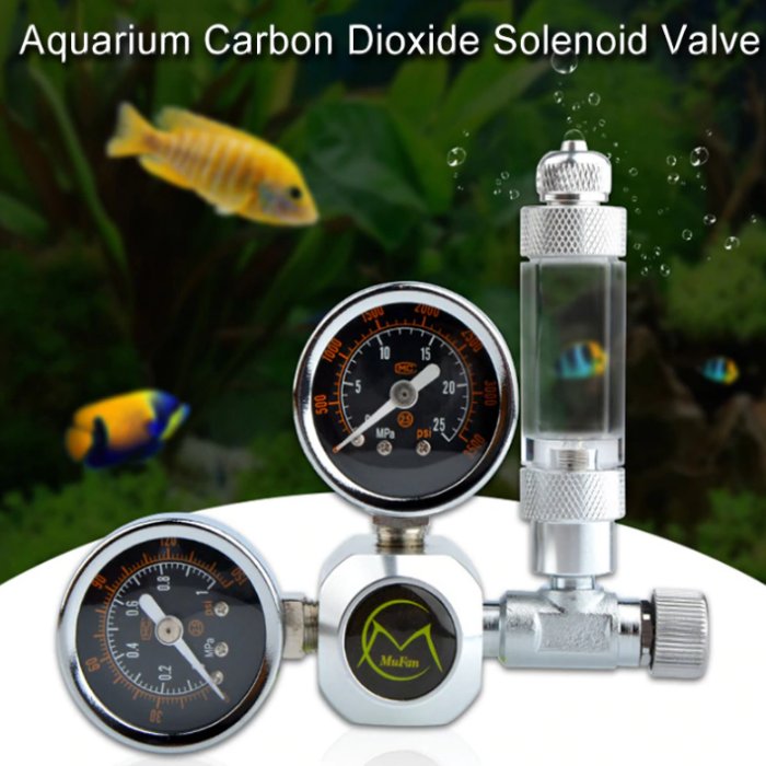 DIY Aquarium Regulator Magnetic Solenoid Kit Check Valve Fish Tank CO2 Control System Reactor Generator Set