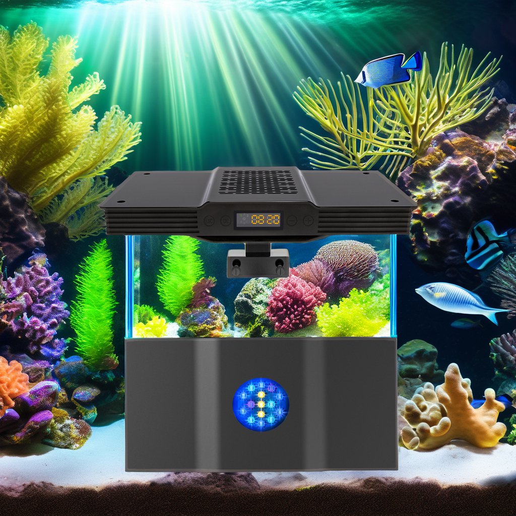 2023 New Arrival Aqua Knight V3 75W Full Spectrum LED Aquarium Lamp Changeable Emitting Color for Saltwater Coral Reef Light
