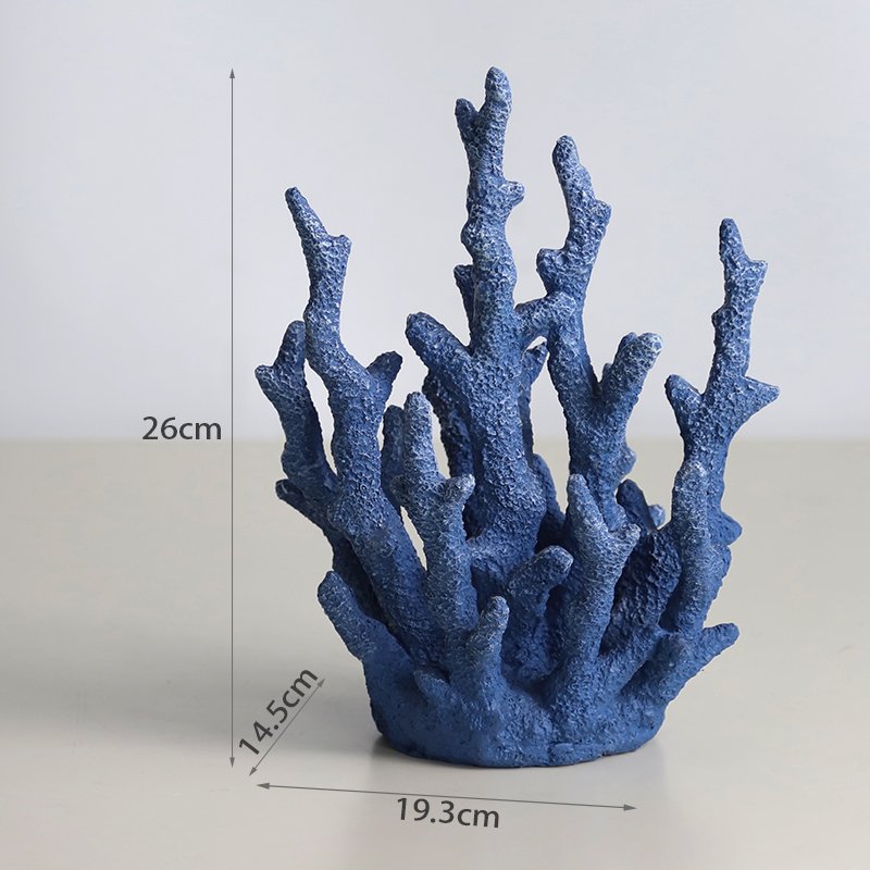 Nautical resin artificial coral reef for aquarium decoration