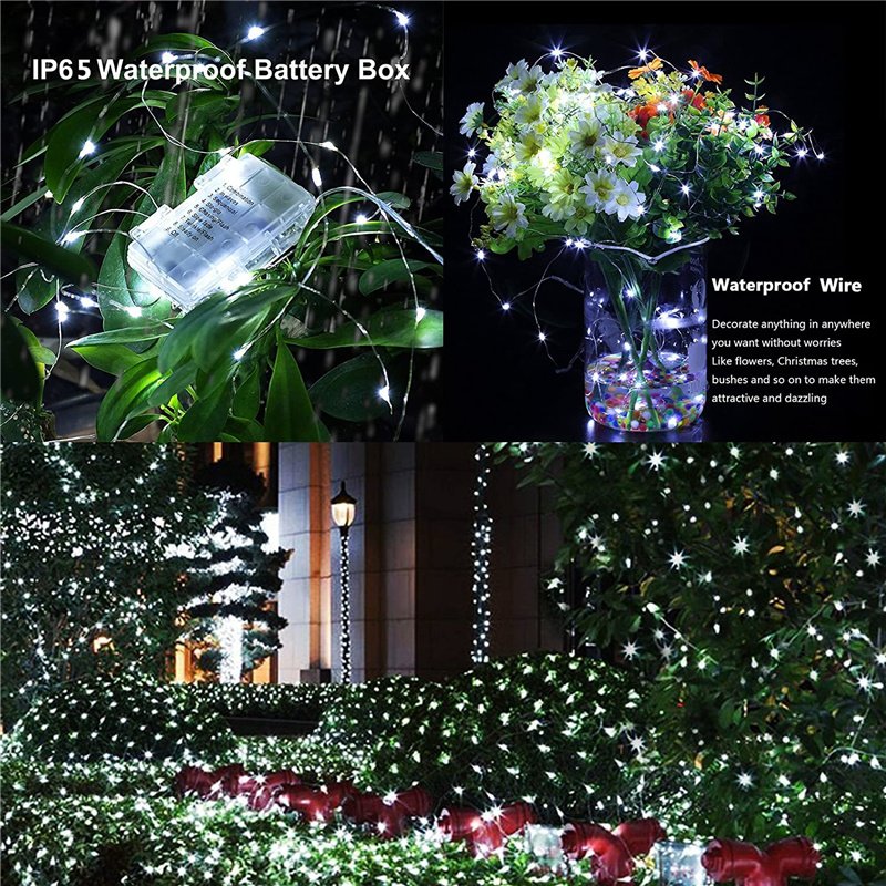 Waterproof with 13 keys Remote Control Fairy Lights Battery Operated 8 Mode Timer String Copper Wire LED string light