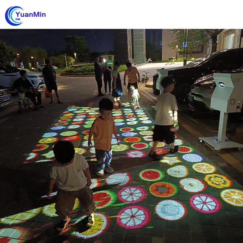 2024 new interactive outdoor ground projection interactive lighting Advertising Equipment