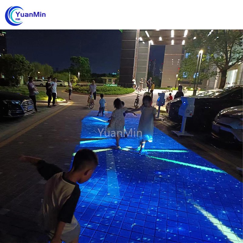 2024 new interactive outdoor ground projection interactive lighting Advertising Equipment