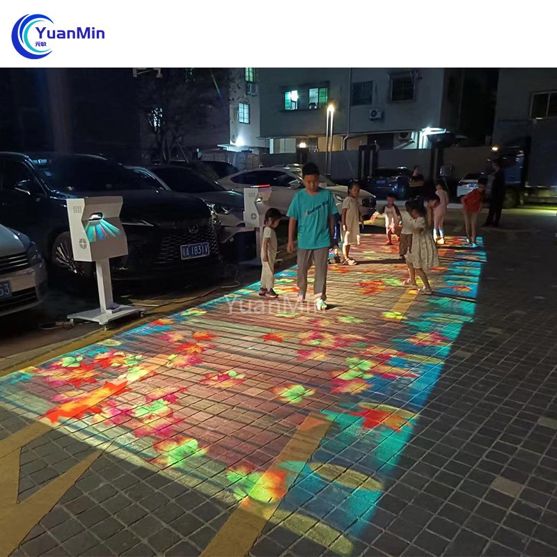 2024 new interactive outdoor ground projection interactive lighting Advertising Equipment