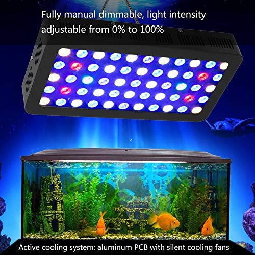 165W Coral Reef Use Multi-Channels Dimmable Full Spectrum LED Aquarium Lamp for Marine Prism lens aquarium lamp