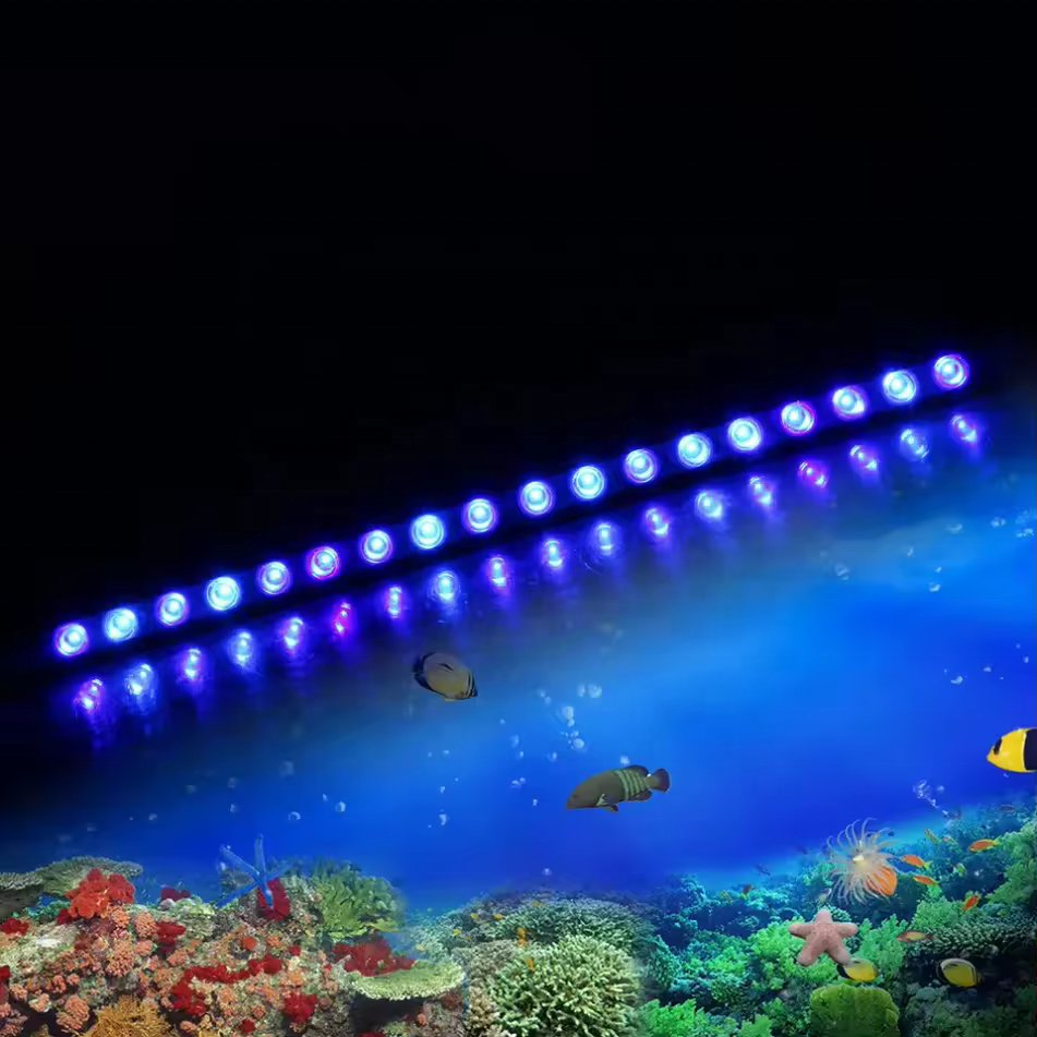 New Arrival 30W Full Spectrum LED Aquarium Light Seawater Marine For Fish Tank Reef Coral Lighting