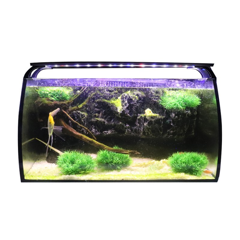 Hygger Water Pump High Quality Fish Tank Aquarium with Rocky Decoration 18W Aquarium Lights and 7W Glass Square Fiberglass Tanks