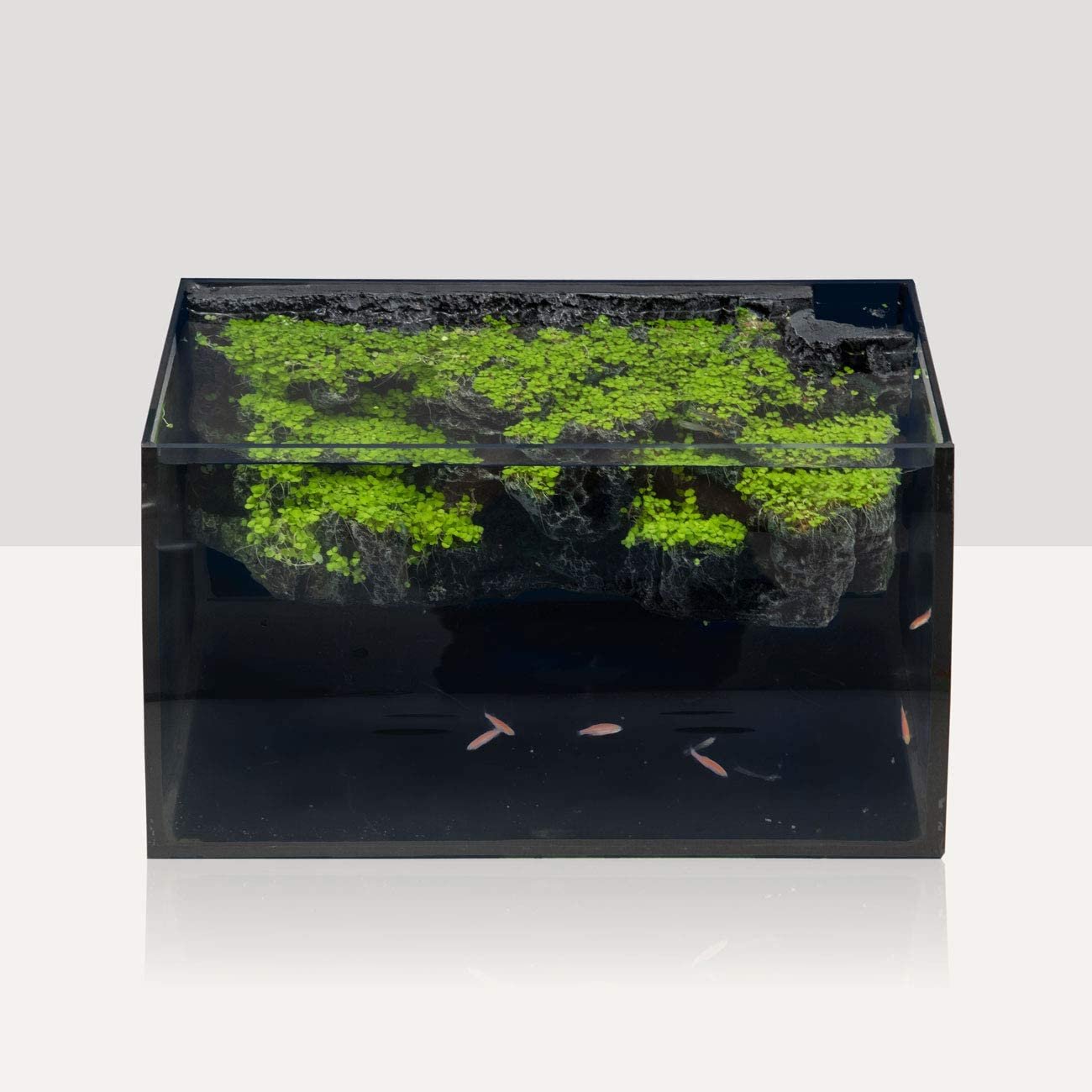 Hygger Water Pump High Quality Fish Tank Aquarium with Rocky Decoration 18W Aquarium Lights and 7W Glass Square Fiberglass Tanks