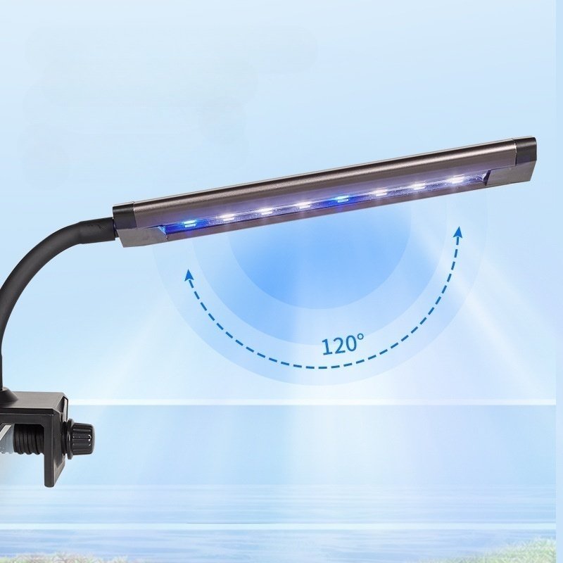 Led Aquarium Clamp Energy-Saving Lighting Small Color-Changing Landscape Aluminum Shell Bracket Clamp Light