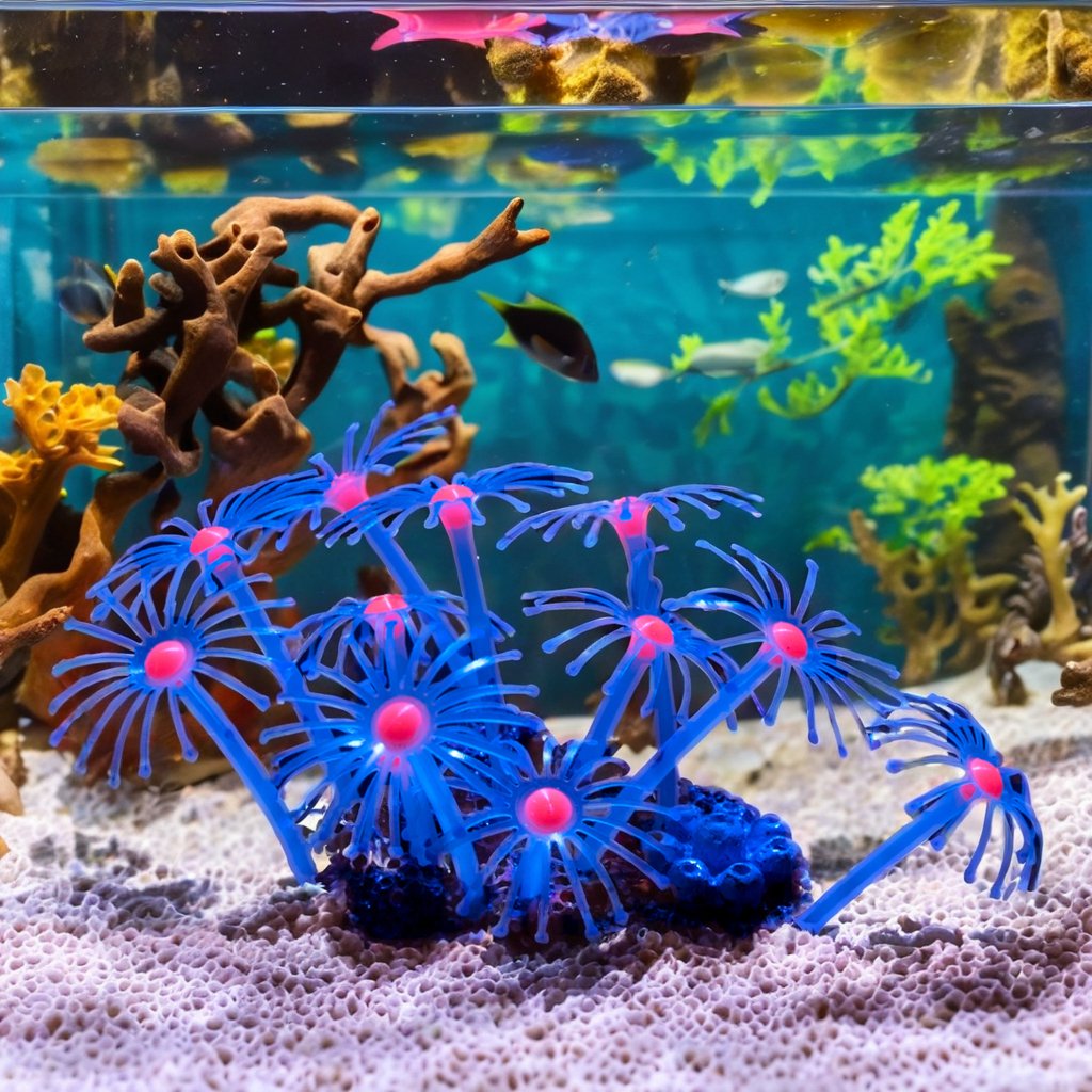 Wholesale Aquarium Accessories Luminous Artificial silicone Fish Tank Decorations Silicone coral