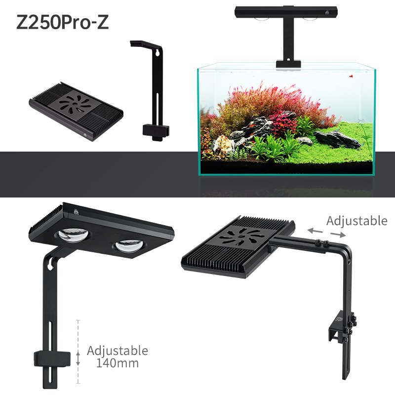 WEEK AQUA Z250Pro RGB UV full spectrum Intelligent APP control led aquarium light time controller with light stand
