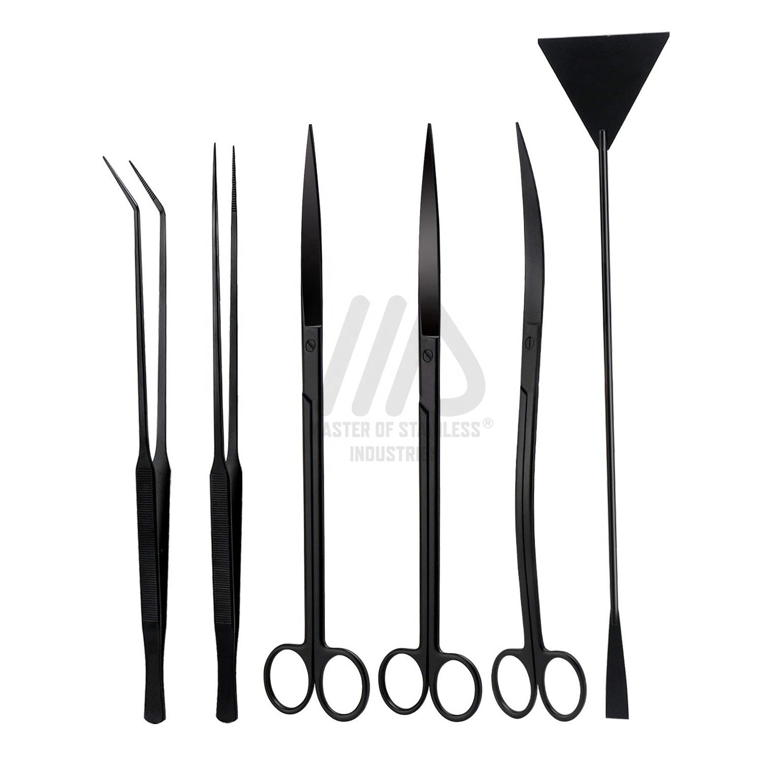 Metal Aquarium Scissors best quality Aqua scape tool kit stainless steel 2023 hot selling Aquarium Tool kit tweezers OEM