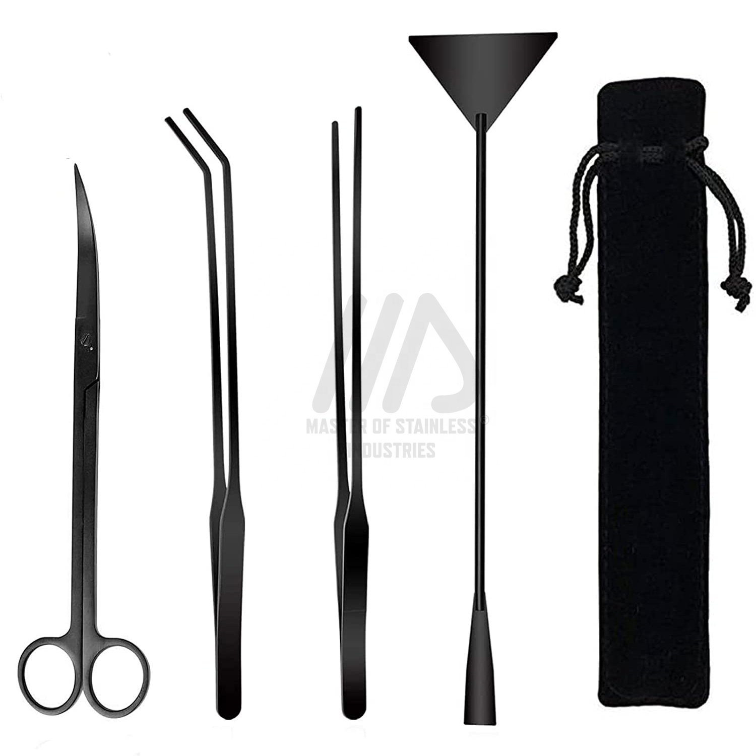 Metal Aquarium Scissors best quality Aqua scape tool kit stainless steel 2023 hot selling Aquarium Tool kit tweezers OEM