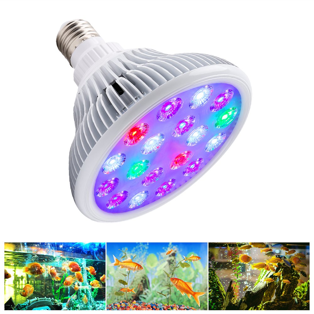 Sinjialight 80W aquarium light E27 18leds croal reef fish tank lighting