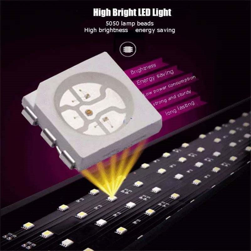 Extendable Design Dimmable LED Aquarium Lamps Fish Tank RGB SMD5050 Ultra-thin Adjustable LED Bracket Light