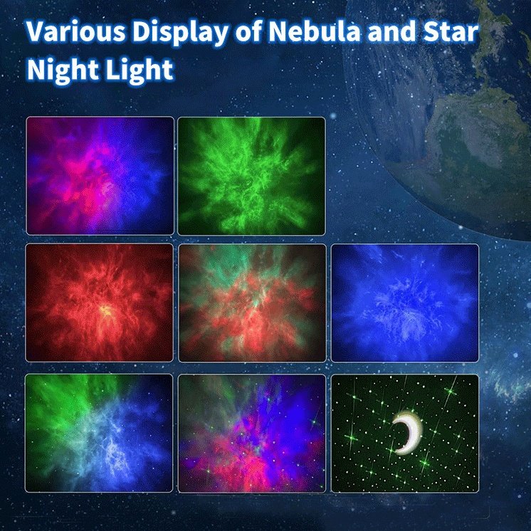 New moon astronaut Bluetooth audio moon starry sky projection lamp starry atmosphere tricolor nightlight