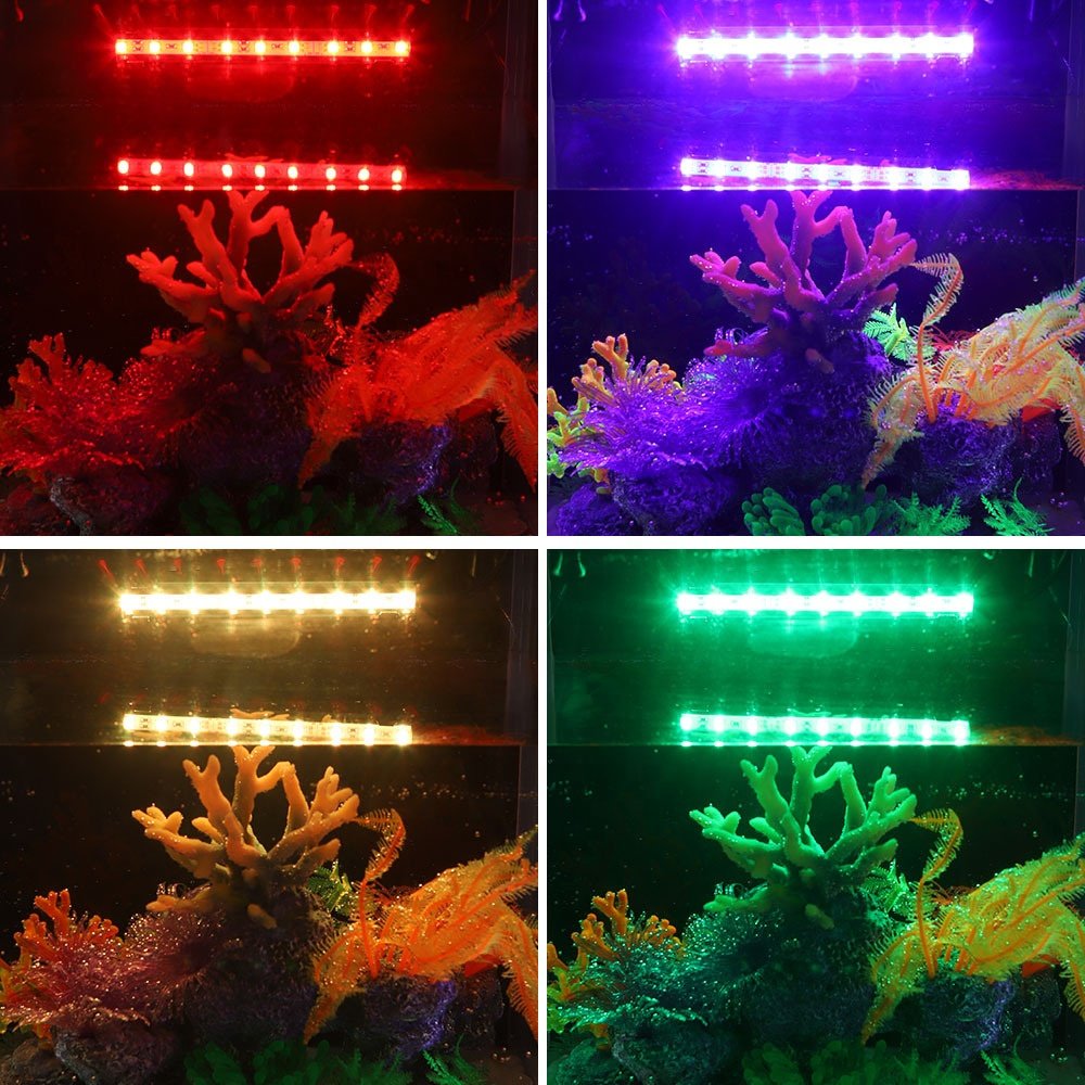 Quanlong submersible wrgb color changing T4 aquarium lamp fish tank waterproof led aquarium lighting with remote control