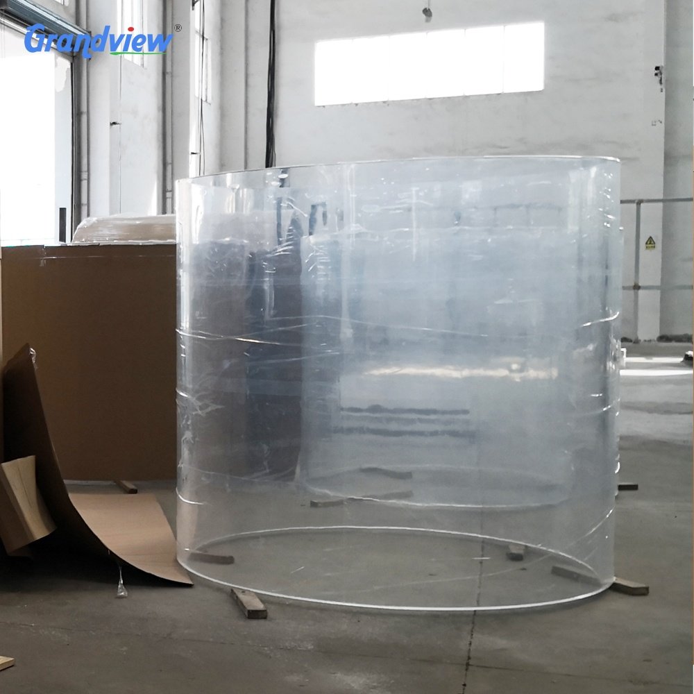 Factory supply clear cylinder outdoor acrylic aquarium 1.5m height