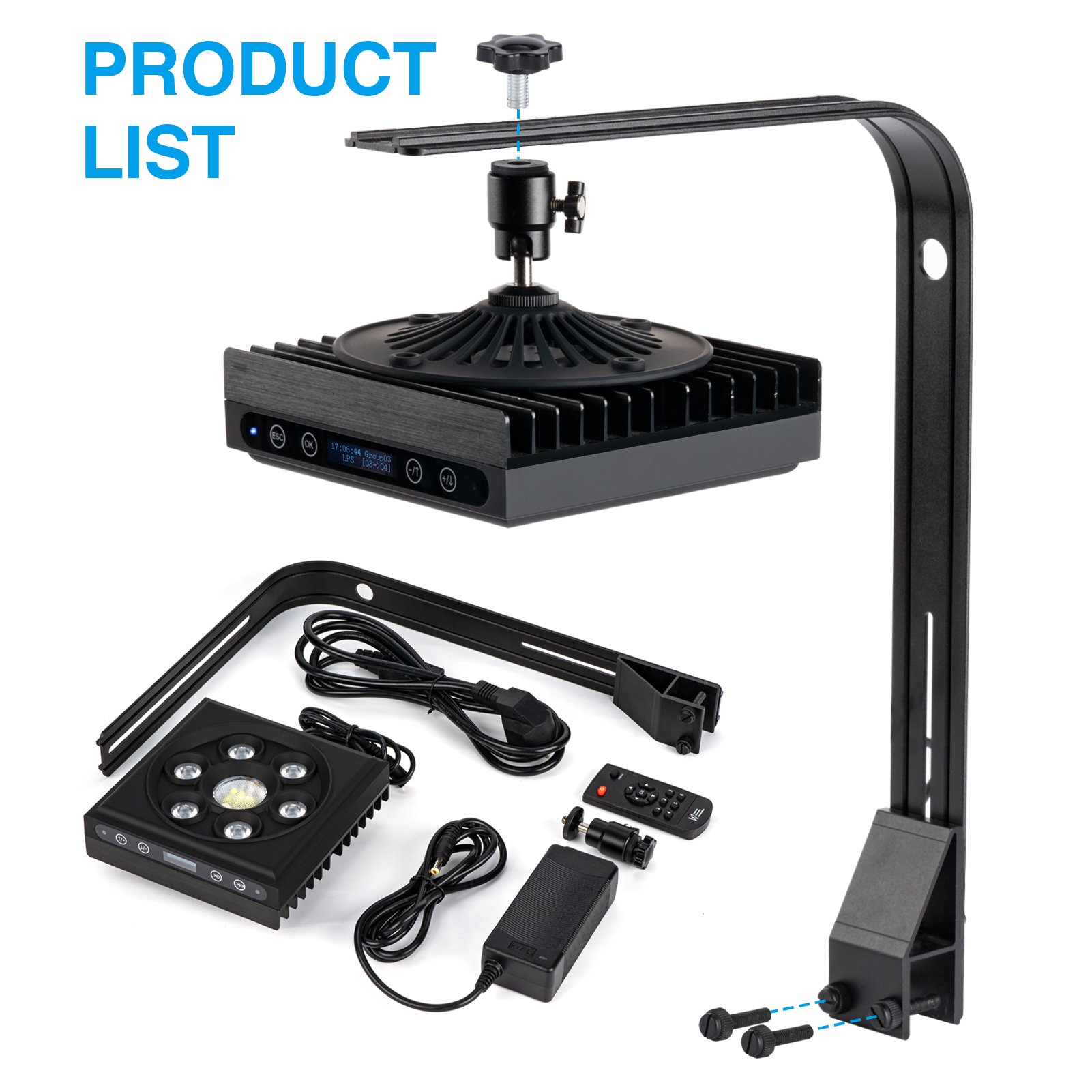 60w IP65 Remote & Touch & Group Control Timer and Dimmer Light Good Heat Dissipation CTLite LED Aquarium Light with UL DLC ETL