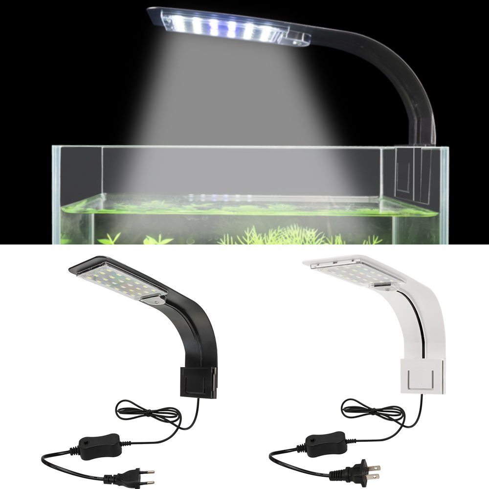Senzeal Led Aquarium Lighting Super bright X5 Clip-on Slim Aquarium Lamp Fish LED 220V/110V Fish Tank LED Light Lamp