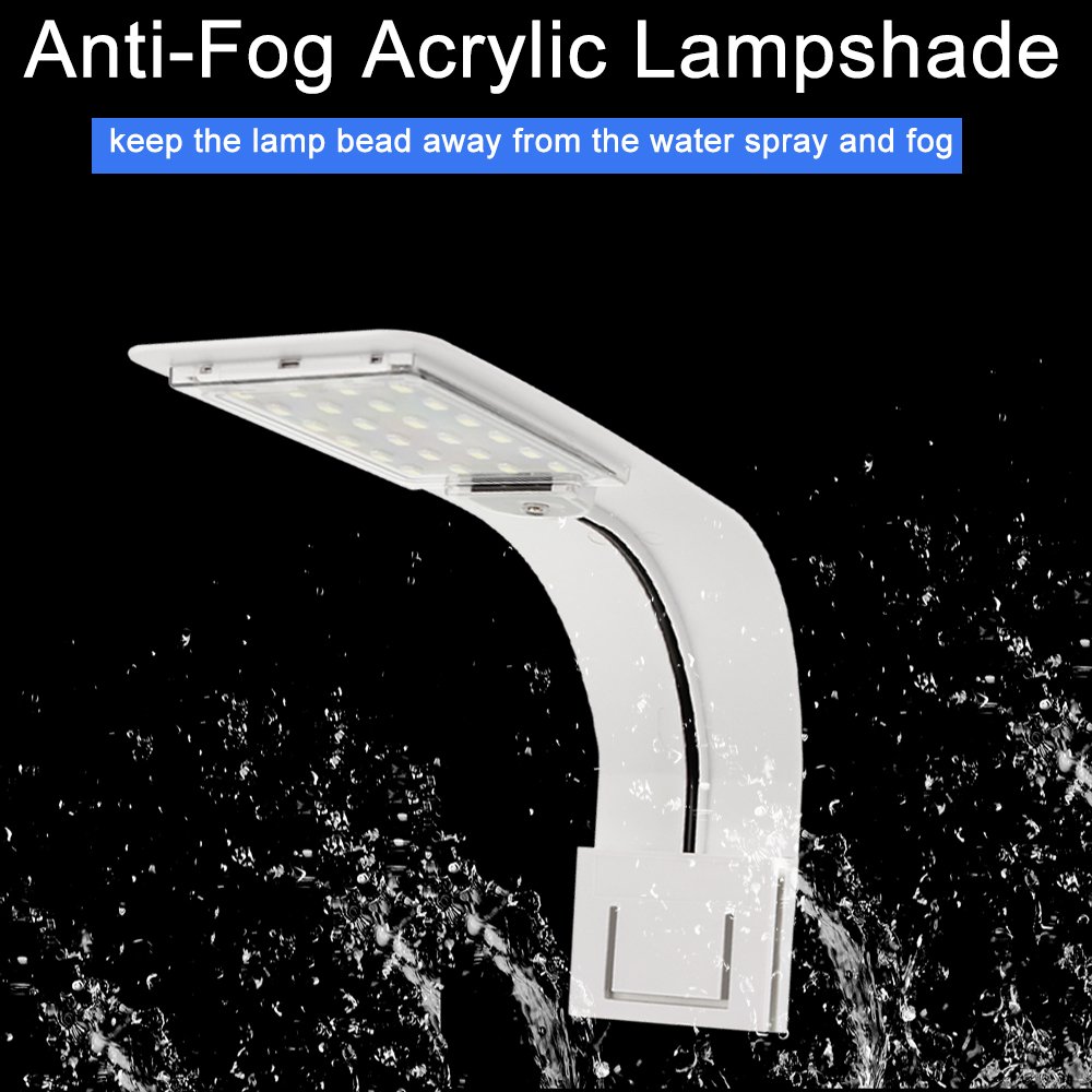 Senzeal Led Aquarium Lighting Super bright X5 Clip-on Slim Aquarium Lamp Fish LED 220V/110V Fish Tank LED Light Lamp