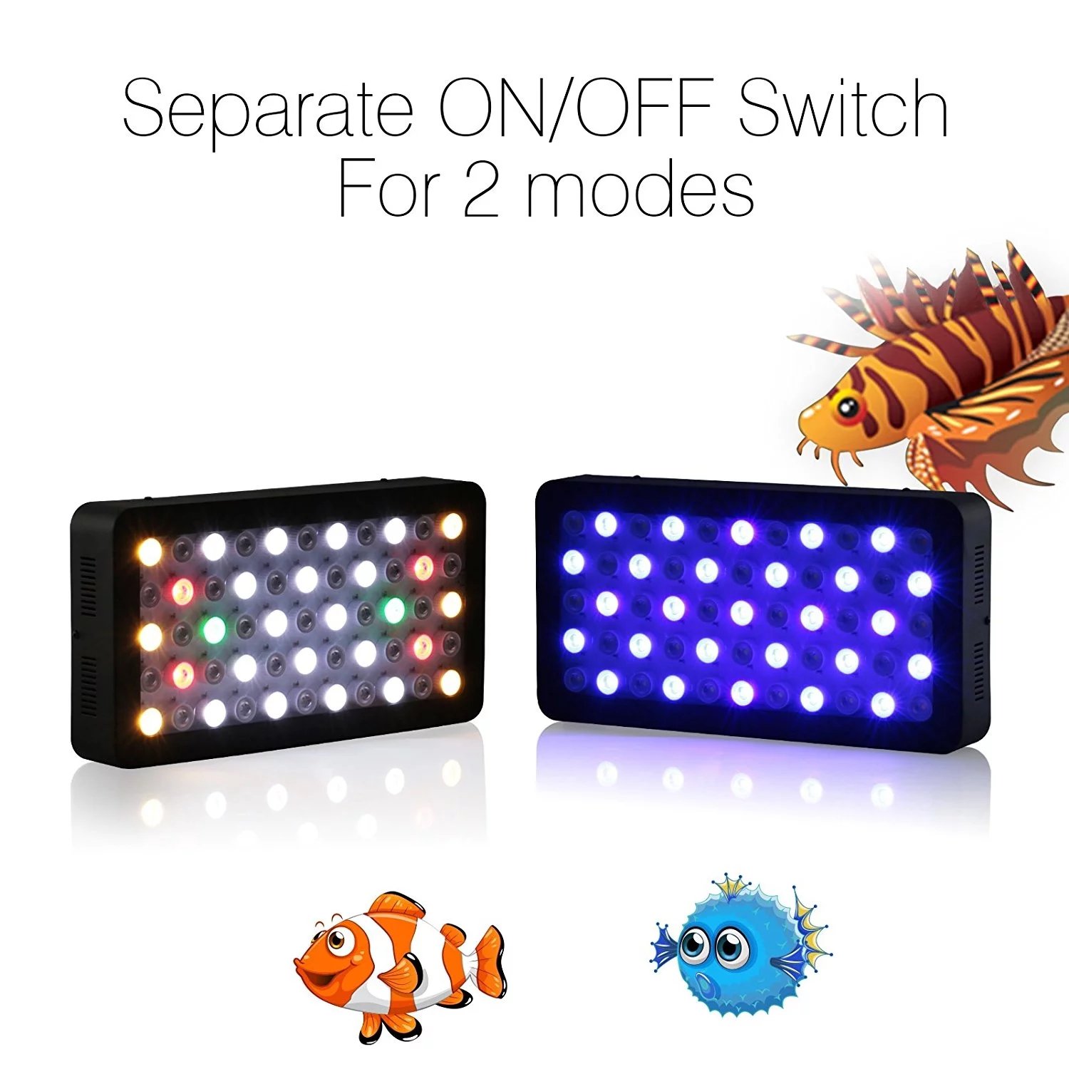 Adjustable 55pcs 3w Full Spectrum led coral reef aquarium light
