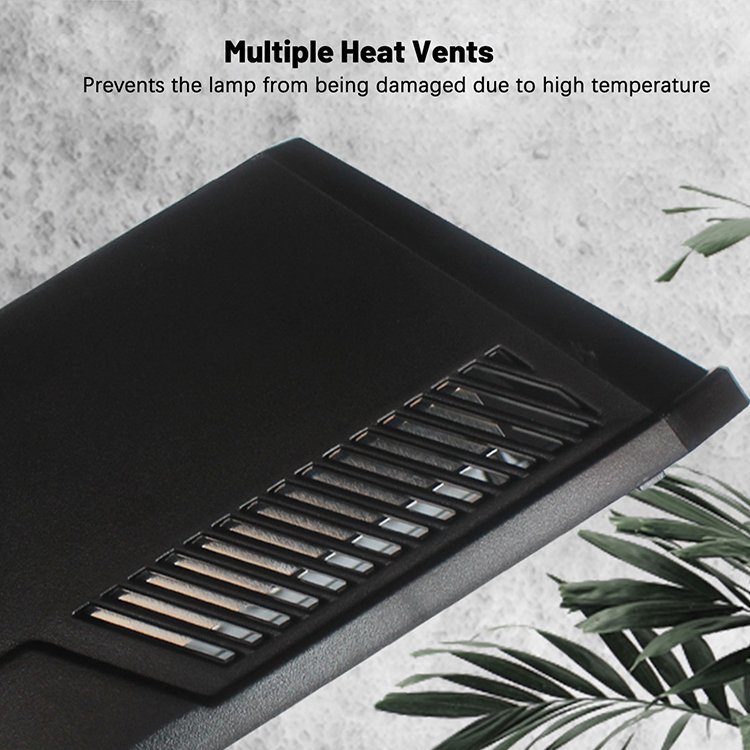 Ventilation Design Reptile UVB / Heating Bulb Support Customizable Dual Lamp Reptile Fixture for Terrariums and Aquariums