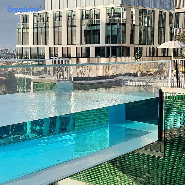 Grandview clear above ground acrylic swimming pool for big swimming pool family