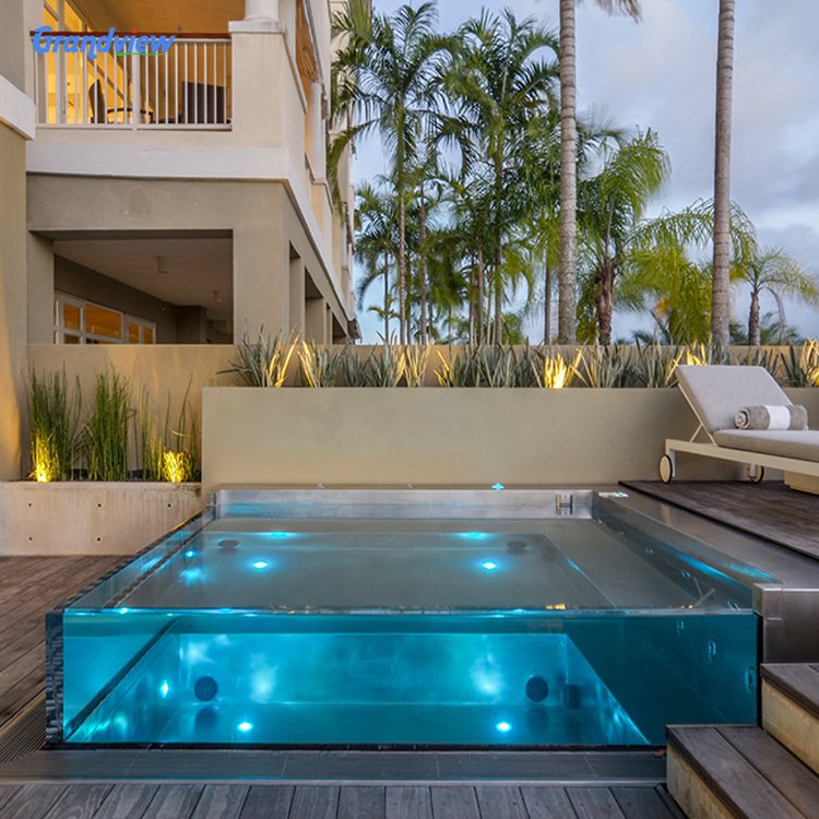 Grandview clear above ground acrylic swimming pool for big swimming pool family