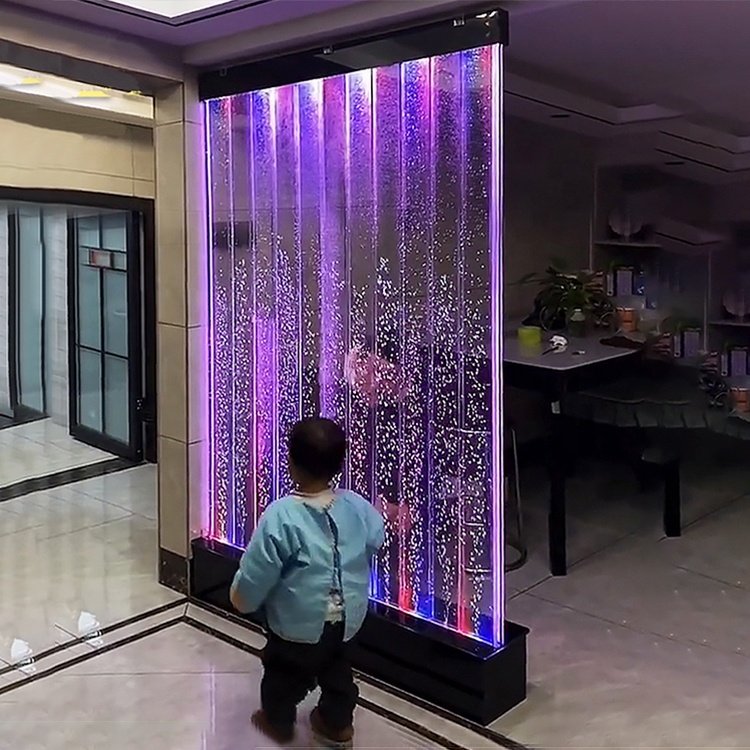 H200XW150cm Luxury water bubble displaying cupboard cabinet back bar wine rack plastic water bubble wall
