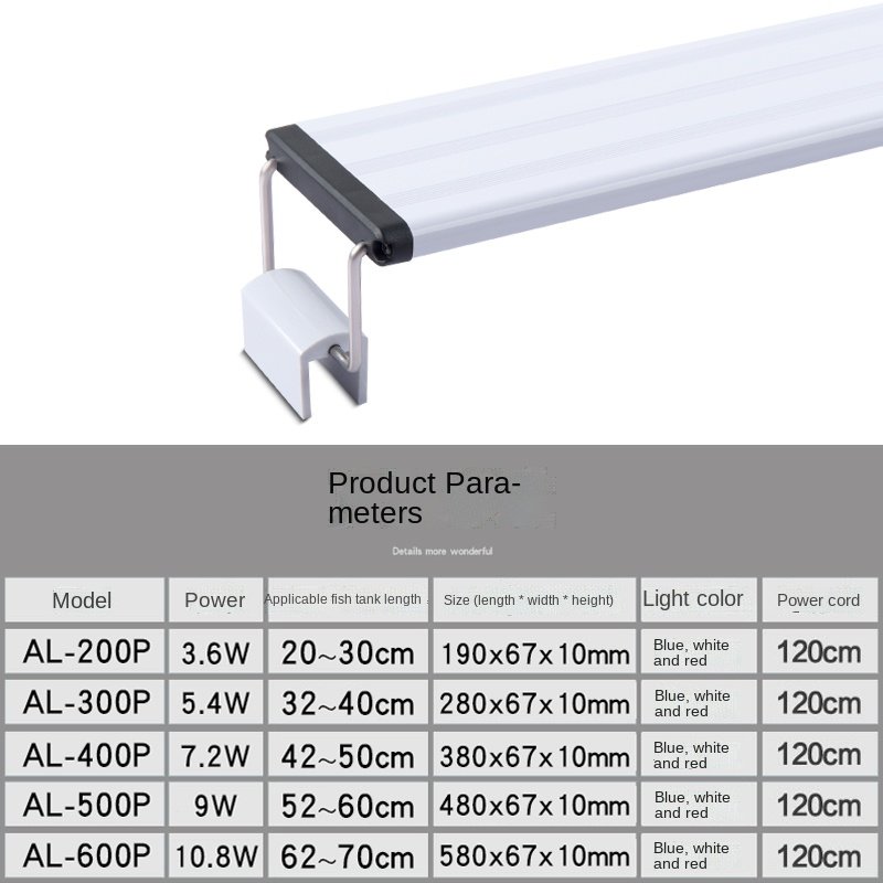 SOBO Fish tank lamp LED aquatic plant lamp Aquarium lighting color-changing full spectrum bracket lamp AL500
