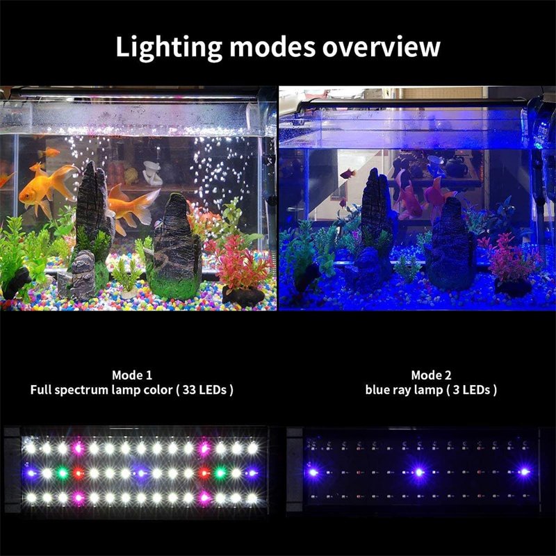 Multi-color Aquatic WRGB Aluminium Full Spectrum Color Planted Led Aquarium Lamps Waterproof Reef Tank Light