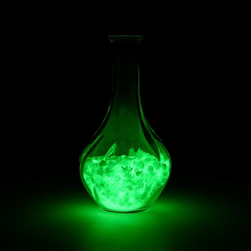 Junting Glow in The Dark Fish Tank Pebble Stone Rocks Glowing Gravels for Garden Outdoor, Driveway, Aquarium Decoration, 2-5mm