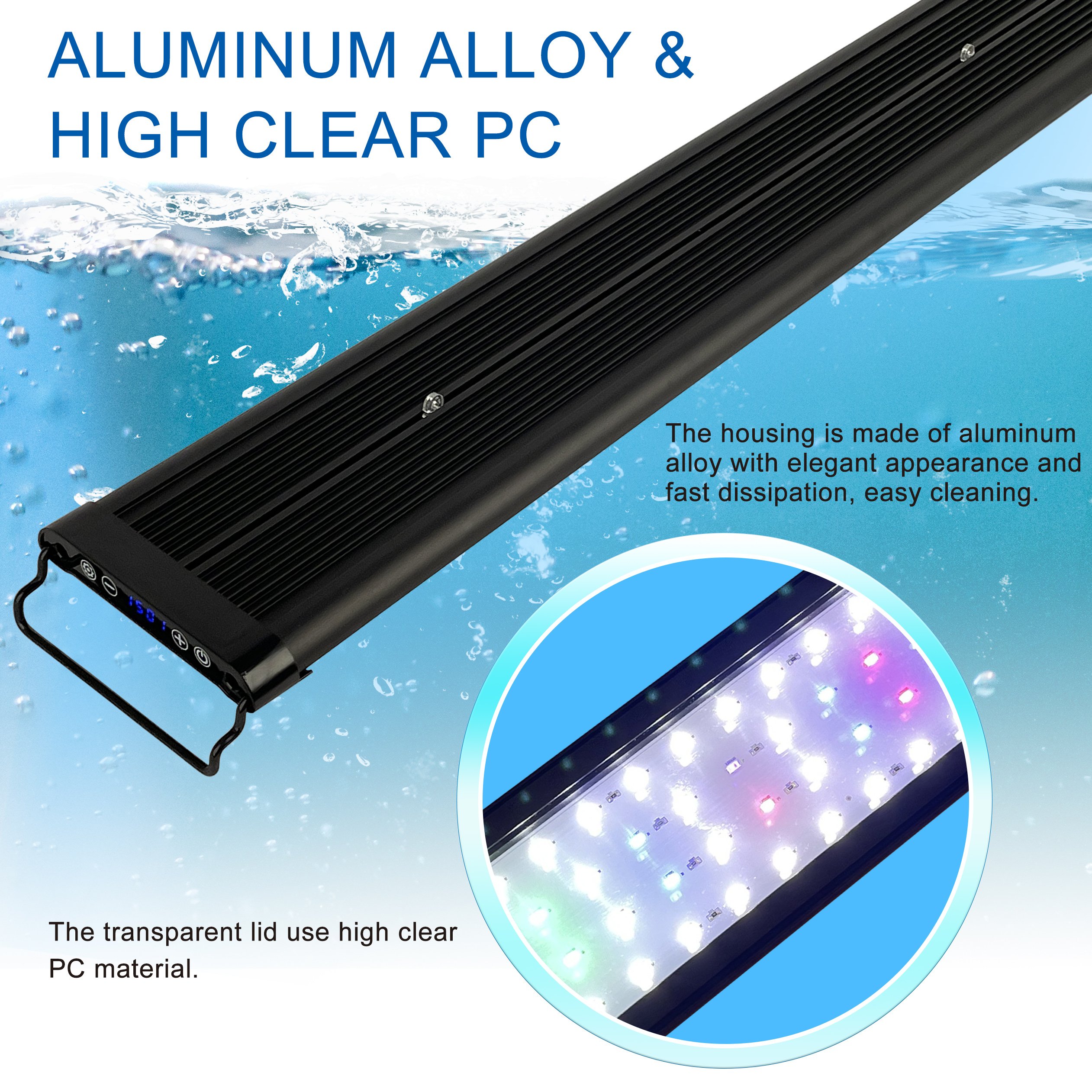LED Plus Planted Aquarium Light, Full Spectrum LED Fish Tank Light for Freshwater Plants