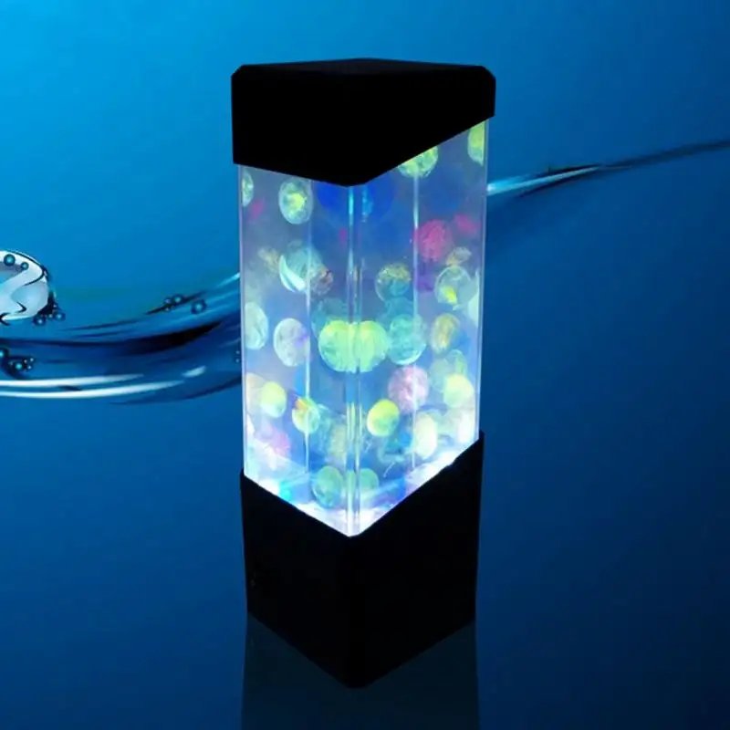 Led Jellyfish Tank Night Light Color Changing Table Lamp Aquarium Electric Mood Lava Lamp night lights For Kids Children Gift