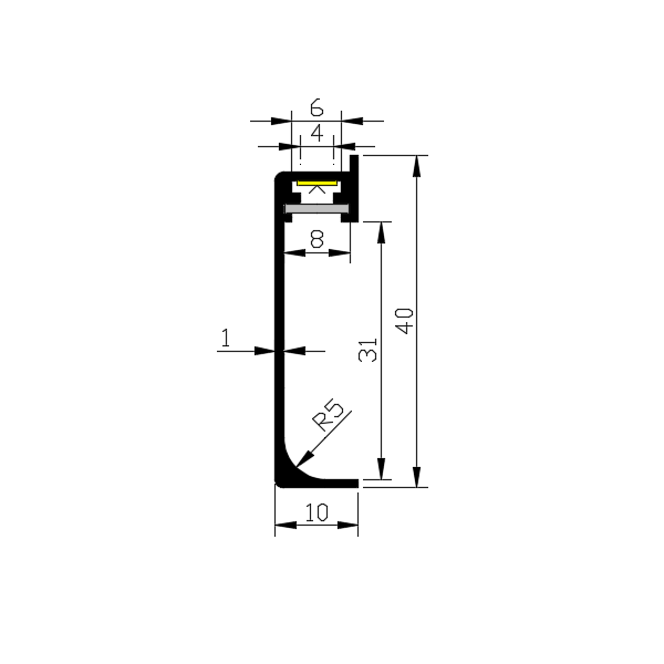 Recessed Aluminum Alloy LED Lighting Profile Aluminum Alloy LED Recessed Lighting Channel
