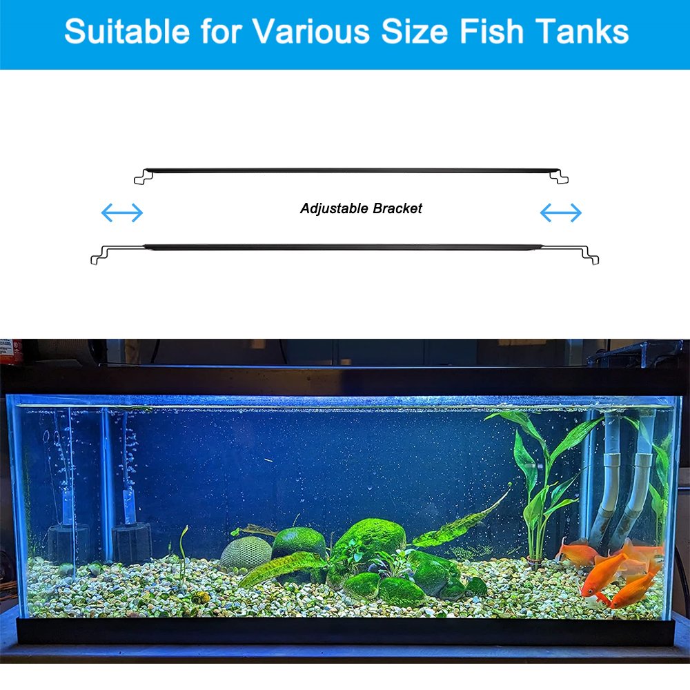 LED Aquarium Light Full Spectrum Fish Tank Light aquariums with Timer Auto On/Off Adjustable Brightness aquarium lights