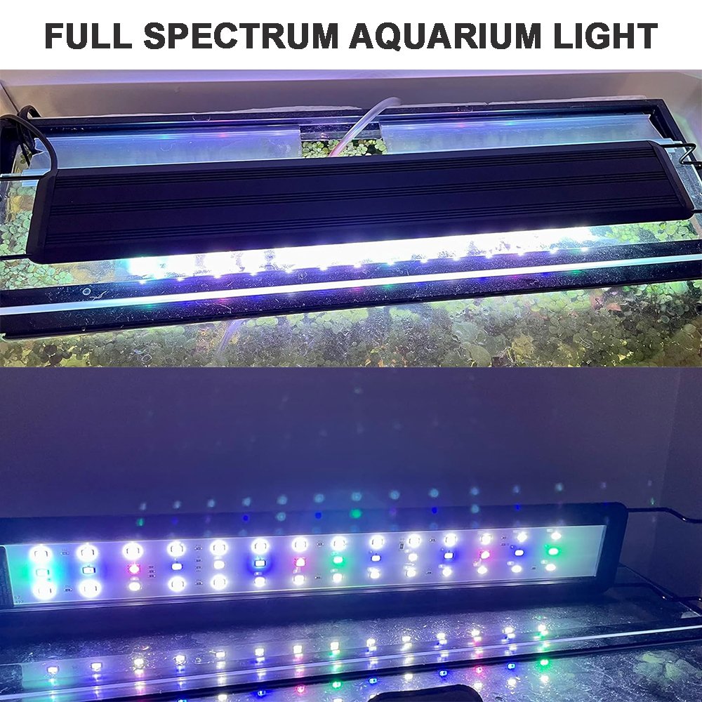 LED Aquarium Light Full Spectrum Fish Tank Light aquariums with Timer Auto On/Off Adjustable Brightness aquarium lights