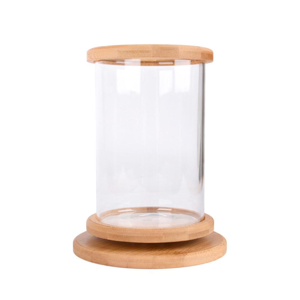 Ecological Base Decoration Aquarium Accessories Home Mini Fish Bowl Rotate With Colored Light