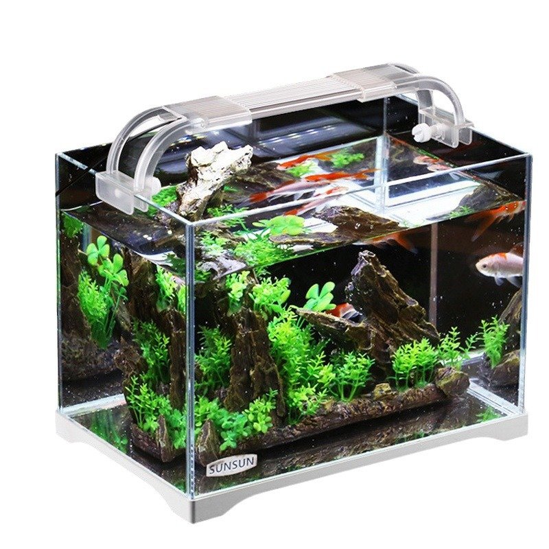 Fish Tank Aquarium super white glass small aquarium living room ecological pot medium desktop Betta Tank