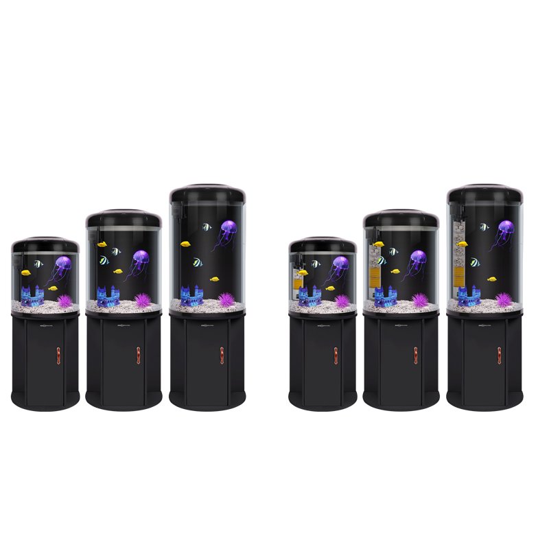 Wholesale Custom color aquarium ultra white glass fish tank Best price portable filter home aquarium tank