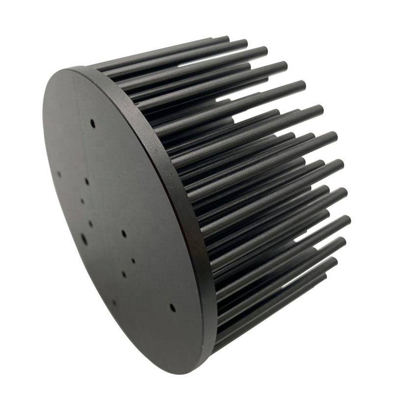 Customized High Quality Cold Forging LED Black Aluminum Extrusion Pin Fin Heatsink