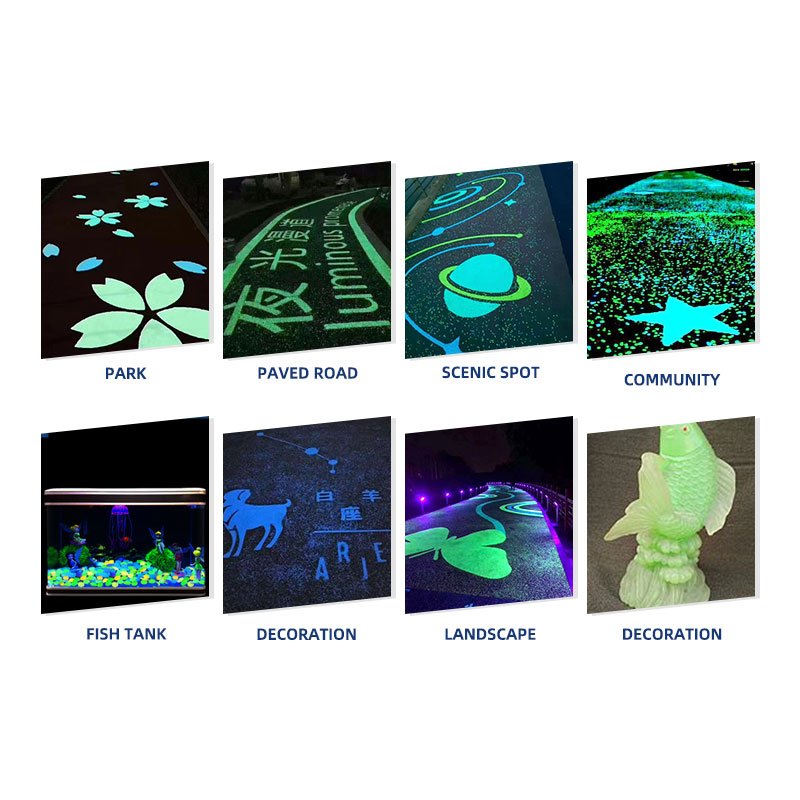 High Quality Landscape Garden Glowing Luminous Glasses Stones Glow In The Dark Pebbles Stone Luminous